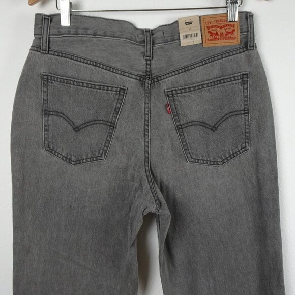 Levi's Relaxed Low Pro Jeans Women's Size 29 Gray Denim Splatter Straight Leg - Picture 7 of 12